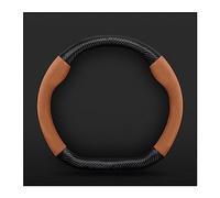 Coprivolante Per Auto In Fibra Di Carbonio Per Skoda Per Octavia 2 1 A7 Per Fabia Per Superb Per Yeti Per Kodiaq Per Karoq Accessori rivestimento volante dell'auto(D light brown)