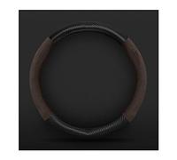 Coprivolante Per Auto In Fibra Di Carbonio Per Skoda Per Octavia 2 1 A7 Per Fabia Per Superb Per Yeti Per Kodiaq Per Karoq Accessori rivestimento volante dell'auto(O Brown)