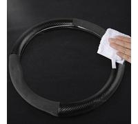 Coprivolante Per Auto In Fibra Di Carbonio PU Pelle Antiscivolo Graziosi Accessori Per Auto Interni Per BMW X5 E53(Nero)