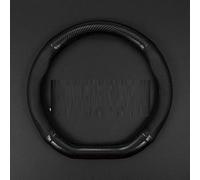 Coprivolante Per Auto In Fibra Di Carbonio PU Pelle Antiscivolo Graziosi Accessori Per Auto Interni Per Accessori Per Ford(Black-D)