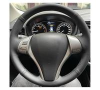 Coprivolante Per Auto In Microfibra Nera Cucita A Mano Per Nissan Per Teana 2013-2018 Per Altima 2013-2018 Per X-Trail 2014-2017 Coprivolante(Blue Thread)