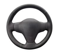 Coprivolante per auto in pelle cucita a mano, antiscivolo e traspirante, in fibra ultra fine rivestita con cuciture, per Toyota RAV4 2006-2012 Vios 2008-2013 (filo blu)