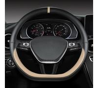 Coprivolante Per Auto In Pelle Microfibra Antiscivolo Accessori Per Lo Styling Per Scirocco Per Jetta 6 2017-2021(Beige)