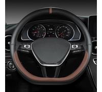 Coprivolante Per Auto In Pelle Microfibra Antiscivolo Accessori Per Lo Styling Per Scirocco Per Jetta 6 2017-2021(Coffee)