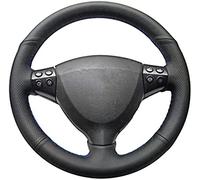 Coprivolante per Auto in Pelle Nera Cucita a Mano, per Mercedes Benz Classe A W169 2004-2012, Linea Rossa