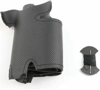 Coprivolante per auto in pelle Nera Cucito a Mano per Land Rover Discovery Sport 2015 2016 2017 Coprivolante traspirante in microfibra fai da Te