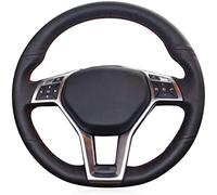 Coprivolante per Auto in Pelle Nera, per Mercedes Benz Classe A W176 A 45 AMG W176 W204 C117 C218 X218 2011-2016, Black Line