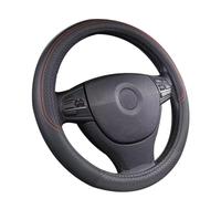 Coprivolante per auto in pelle per Ford KA II 2009-2016, coprivolante antiscivolo e resistente all'usura accessori per la decorazione degli interni dell'auto,Round-Black
