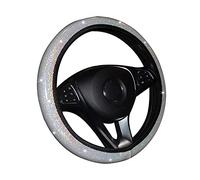 Coprivolante per auto in pelle Per Le Donne Ragazze Auto Styling Accessori Per Il Volante Dell'auto Copertura Universale 37-38cm Volante Protector Case Coprivolante per auto(11 Star Yellow)