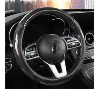 Coprivolante per Auto Peach Wood Grain Car Steering Wheel Cover Non-slip Four Seasons Handle Cover Fits 14.5-15" Steering Wheels(Black)