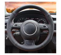 Coprivolante Per Auto Per A1 8X A3 8V Per Sportback A4 B8 Per Avant A5 8T A6 C7 A7 G8 A8 D4 Q3 8U Q5 8R Coprivolante In Pelle Intrecciata Nera Copertura Volante(Red Blue Thread)
