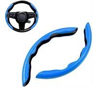 Coprivolante per Auto per BMW 1 Series F40 F52 F20 F21 E88 E82 E87 E81 M140i 125i 125d 120i 120d, Fibra Carbonio Antiscivolo Ultraleggero copri volante Accessori Interni per Auto Universali,Blue