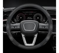 Coprivolante per Auto per Citroen C-Zero 2009-2020, Coprivolante Auto in Silicone 37-38cm/15" Protezione Custodia Volante Cover in Pelle Microfibra(White,O-type)