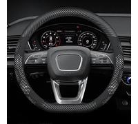 Coprivolante per Auto per Citroen C-Zero 2009-2020, Coprivolante Auto in Silicone 37-38cm/15" Protezione Custodia Volante Cover in Pelle Microfibra(White,D-type)