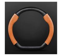 Coprivolante Per Auto Per Citroen DS3 DS4 DS5 DS5 DS 5LS DS6 DS7 DS9 DS Per SPIRIT Accessori Per Auto Coprivolante In Pelle E Fibra Di Carbonio 37-38 Cm(D Style A Orange)