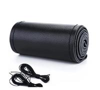 Coprivolante Per Auto Per Diametri 37-38 Cm Con Aghi E Filo Accessori Per Auto Universali Coprivolante In Microfibra Per Cucire A Mano(Black)