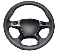 Coprivolante Per Auto Per Ford Per Focus 3 2012 Per C-MAX 2011 Per Kuga Per Escape 2013-2016 Coprivolante In Microfibra E Pelle Personalizzato Copertura Volante(Filo nero)