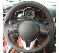 Coprivolante Per Auto Per Mazda CX-5 CX5 Per Atenza 2014 Coprivolante In Microfibra E Pelle Accessori Interni Da Cucire A Mano Morbido Coprivolante(Light Blue Thread)