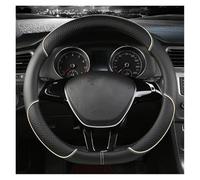 Coprivolante per auto Per Seat Per Leon Ⅲ Per Hatchback Per Coupe ST 2012 2013 2014-2020 In fibra di carbonio Pelle sottile Assorbe il sudore ComFort Coprivolante(Black Beige)