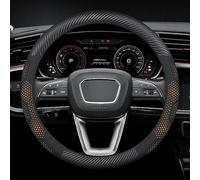 Coprivolante per Auto per Seat Tarraco 1 (I) KN2 I 2018-2023 2024, Coprivolante Auto in Silicone 37-38cm/15" Protezione Custodia Volante Cover in Pelle Microfibra(Orange,O-type)