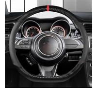 Coprivolante Per Auto Per Suzuki Per Swift 2017 2018 2019 2020 2021 2022 Sport Accessori Auto Fibra Carbonio Pelle D Forma 38 Centimetri Copertura Volante Dell'automobile Copri Volante(Nero)