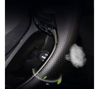 coprivolante per auto Per Toyota per CHR 2017 2018 per accessori auto per paragrafo su misura per copertura avvolgente per volante in per vera pelle per(Carbon fiber Black)