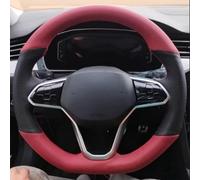 Coprivolante Per Auto Per VW Per Atlas Per Golf 8 Mk8 Per Jetta Per Sharan Per Passat B9 Per Tiguan Coprivolante Nero In Per Vera Pelle Morbido Coprivolante(Yellow Thread)
