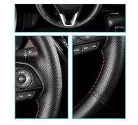 Coprivolante Per Auto Rivestimento In Pelle Per Auto Trecce Sul Per Mini R56 R57 Per Per Hatchback Per Cabrio Coupé Roadster Volante Protettore(Rosso)