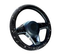 Coprivolante per auto Soft, Coprivolante Auto, Copri Volante in Morbida Pelle, Volante per Auto in Stile Copristerzo Donna, Copri Sterzo Traspirante e Antiscivolo Assorbe il Sudore nero