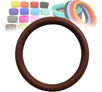 Coprivolante per auto, unisex, alla moda, antiscivolo, in silicone, ultra sottile, universale, colore marrone