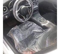 Coprivolante per auto usa e getta in plastica bianca da 32 pezzi, copertura per sedile auto da 32 pezzi per SUV Truck Jeep