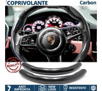 COPRIVOLANTE per BENTLEY Effetto FIBRA CARBONIO SOTTILE Sportivo Nero Antisci