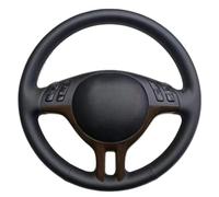Coprivolante Per BMW E39 E46 325i E53 X5, Coprivolante Auto In Pelle Nera Senza Fori Fai Da Te Accessori Auto Microfibra. Copri Volante Auto(White Thread)