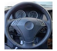 Coprivolante Per BMW E60 (berlina) 530d 2003-2009 E61 (per Touring) 2004-2009 Coprivolante In Pelle Microfibra Nera Cucita A Mano Copri Volante(Black Thread)