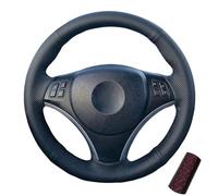 Coprivolante Per BMW E82 E88 X1 E84 Coprivolante in microfibra nera(Rosso)