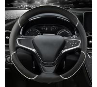 Coprivolante per Chevrolet per Orlando per Colorado per Malibu per Cruz Car Styling Coprivolante in Pelle Microfibra 38CM Accessori Interni Volante Protezione Copri (Colore : Bianco)