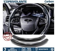 COPRIVOLANTE per DR-EVO Effetto FIBRA CARBONIO SOTTILE Sportivo Nero Antisci