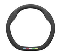 Coprivolante Per Ford Per Mondeo Per Focus Per Raptor Per Puma Per Edge Per Explorer Coprivolante Antiscivolo Pelle Scamosciata Per Auto(D Black)