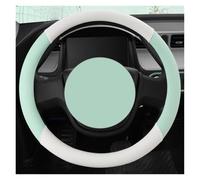 Coprivolante Per Golf Per BMW Per VW Coprivolante Per Auto 38 Cm Coprivolante In Microfibra PU Pelle Custodia Per 15 Pollici(GREEN O SHAPE)