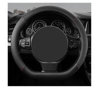 Coprivolante Per Golf Per BMW Per VW Coprivolante Per Auto 38 Cm Coprivolante In Microfibra PU Pelle Custodia Per 15 Pollici(BLACK D SHAPE)