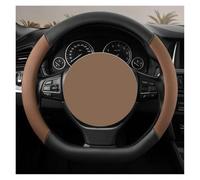 Coprivolante Per Golf Per BMW Per VW Coprivolante Per Auto 38 Cm Coprivolante In Microfibra PU Pelle Custodia Per 15 Pollici(BROWN D SHAPE)