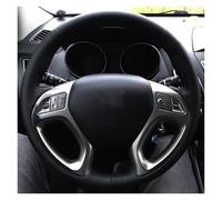 Coprivolante Per Hyundai Per Ix35 Per Tucson 2 2011 2012 2013 2014 2015 Coprivolante Per Auto In Pelle Microfibra Nera Cucita A Mano Copri Volante(Gray Thread)