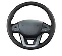 Coprivolante Per Kia Per K2 Per Rio 2011 2012 2013 Coprivolante Auto Fai Da Te In Microfibra E Pelle PU(Light blue Thread)