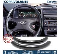 COPRIVOLANTE per LADA Effetto FIBRA CARBONIO SOTTILE Sportivo Nero Antisci