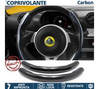 COPRIVOLANTE per LOTUS Effetto FIBRA CARBONIO SOTTILE Sportivo Nero Antisci