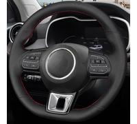 Coprivolante Per MG ZS HS GS 5 6 RX5 RX8 ZST ZS EV 2017-2023 Accessori Auto Coprivolante Fai Da Te In Microfibra E Pelle Copri Volante Auto(Red Thread)