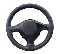Coprivolante Per Per Golf 4 Per Passat B5 Per Seat Per Leon Per Polo Coprivolante Auto In Pelle Nera Antiscivolo Copri Volante Auto(White Thread)