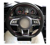 Coprivolante Per Per Golf 7 Per GTI Per Golf R MK7 Per Polo Per GTI Per Scirocco 2015 2016 Coprivolante Auto In Pelle Scamosciata Nera Copri Volante Auto(F)