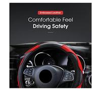 Coprivolante per Peugeot 208 207 308 per RCZ 408 407 307 206 Copertura del Volante dell'automobile in Fibra di Carbonio (Colore : Red)