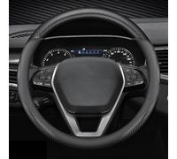 coprivolante per Renault Captur II I 2020-2024,Antiscivolo Pelle Microfibra Coprivolante Traspirante Coprivolante 37-38cm Copri Manubrio Auto per Donna Uomo,Black-Round type